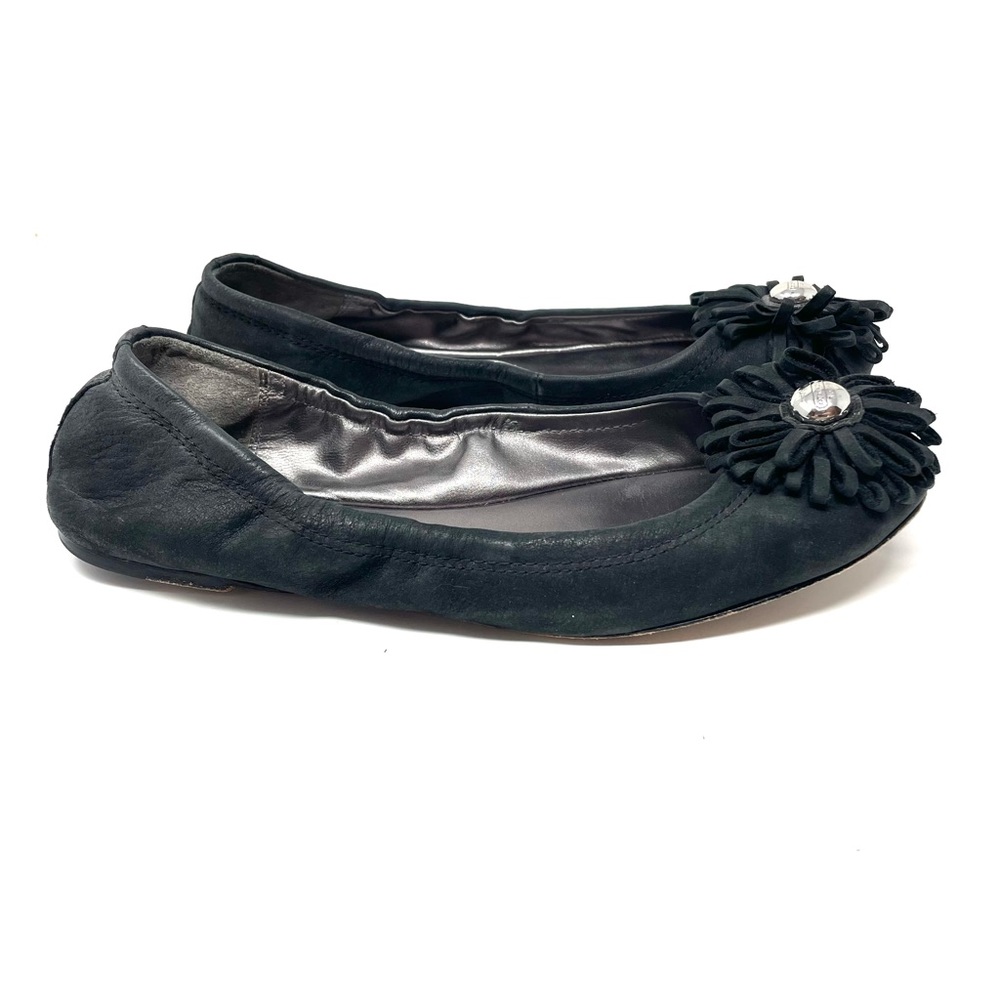 COACH black leather ballet flats, size 9 - Picture 4 of 11